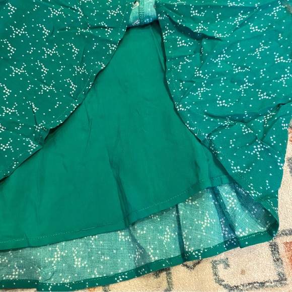 Modcloth Green Floral Long Sleeve Maxi Dress XXS - Picture 11 of 11